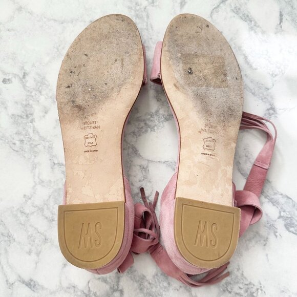 Stuart Weitzman Corbata Sandal in Pink - Picture 5 of 12